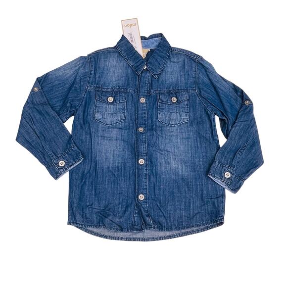 NWT Milon Size 2 Denim Shirt - Picture 1 of 5
